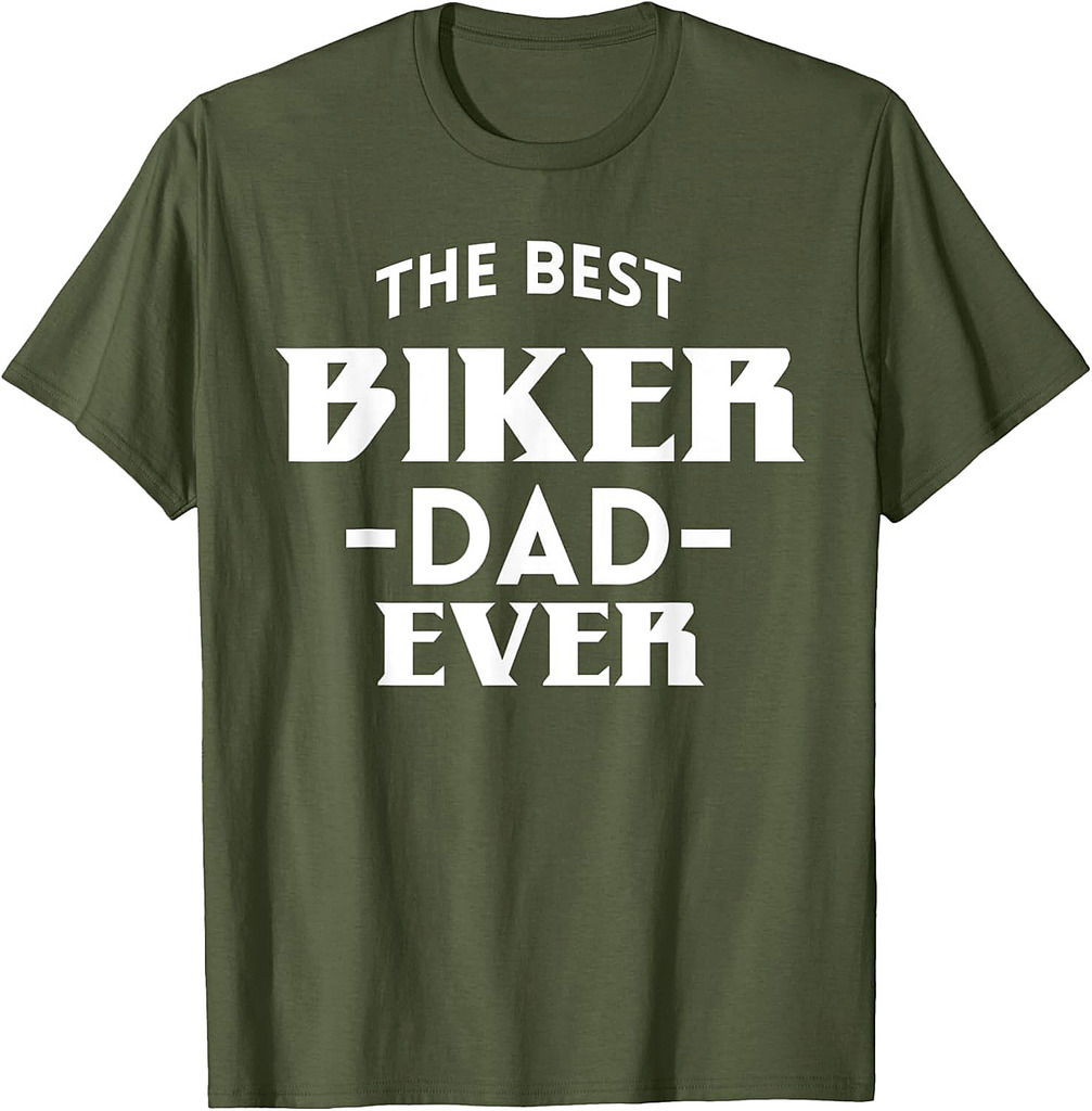 Mens The Best Biker Dad Ever Motorrad Fahrer Father's Day Dad T-Shirt