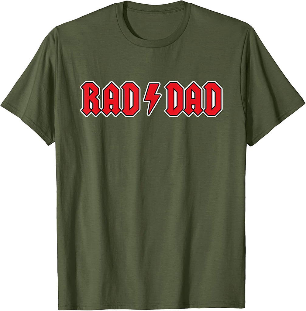 Rad Dad Cool Vintage Rock And Roll Funny Fathers Day Papa T-Shirt