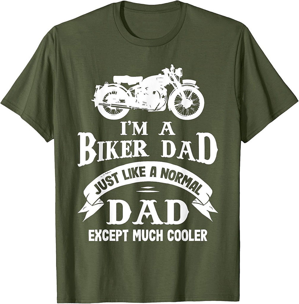 Funny Biker Dad Motorbiker Motorcyclist Motorcycle Father T-Shirt