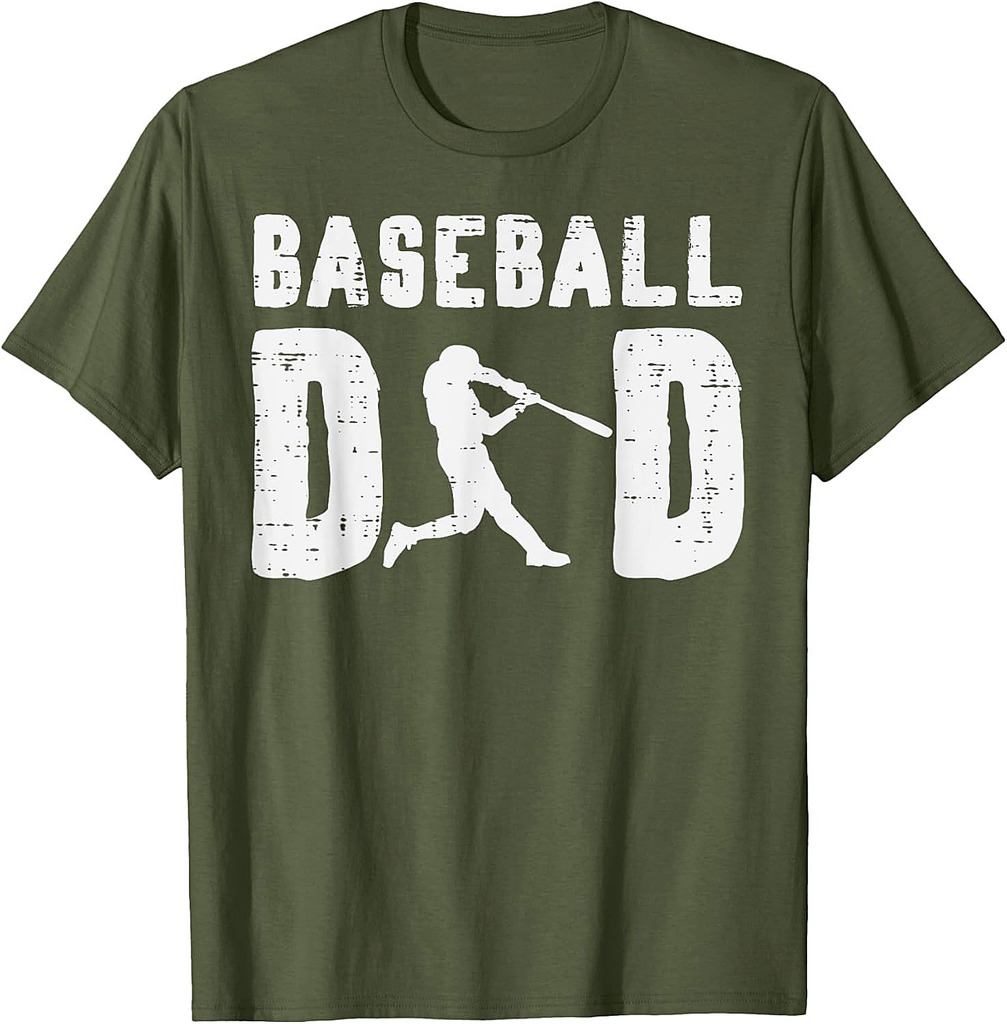 Baseball Dad Cool Fathers Day Coach Player Daddy Papa T-Shirt