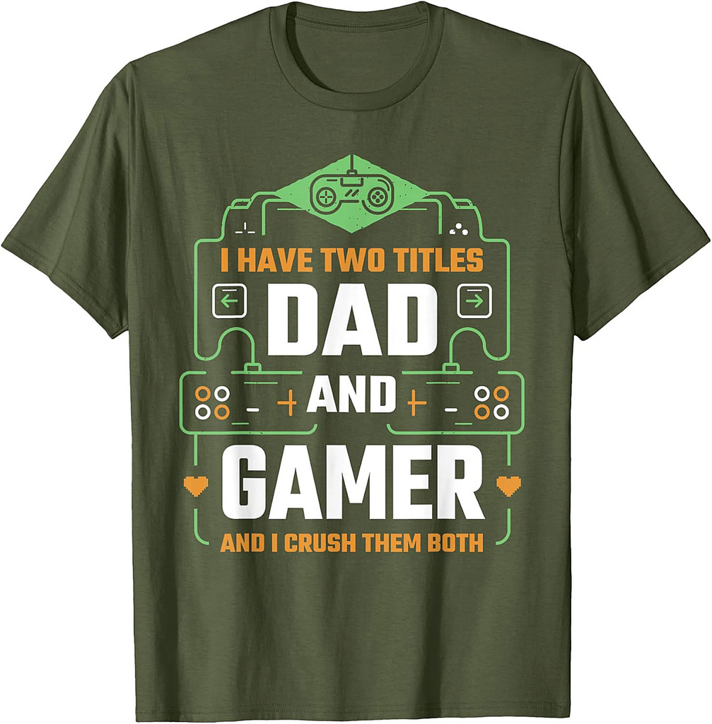 Funny Fathers Day Video Gamer Dad Proud Loves Video Games T-Shirt