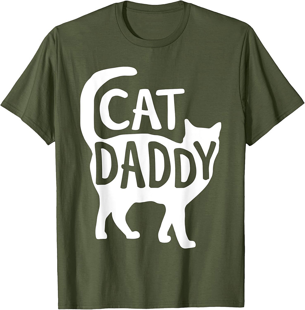 Best Cat Dad Fathers Day Men Kitty Daddy Papa T-Shirt