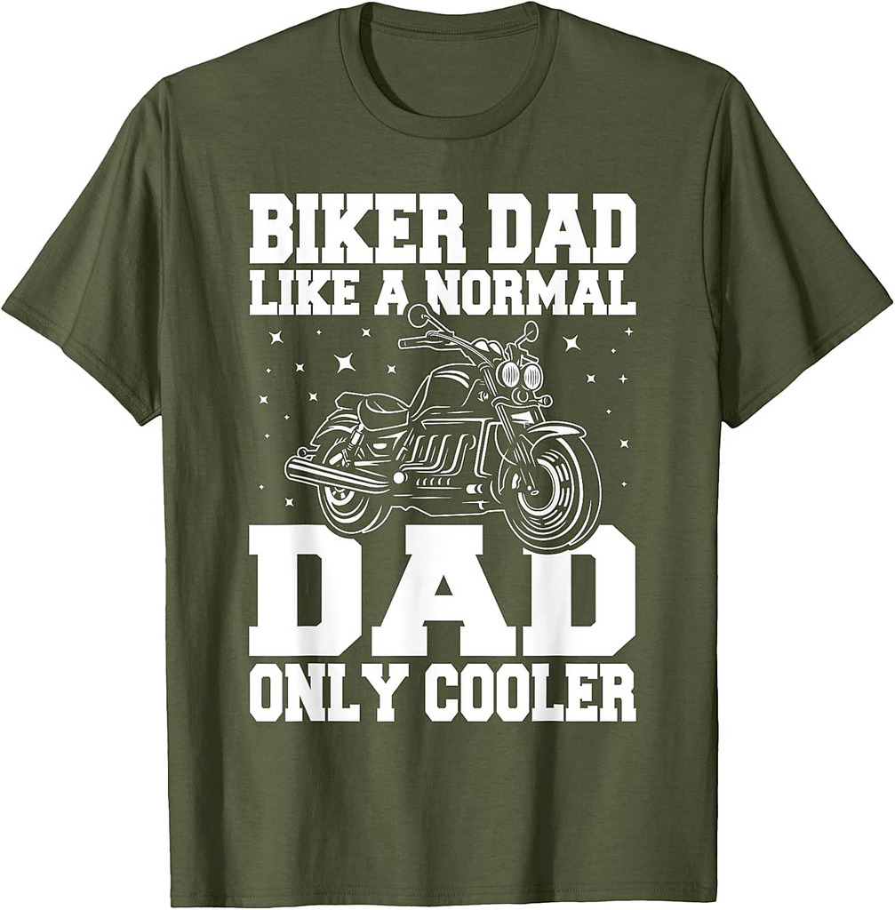 Funny Biker Dad Motorcycle Riding Fathers Day Biker T-Shirt