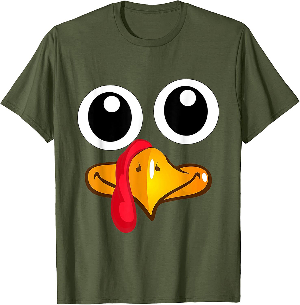 Thanksgiving Turkey Face Cute T-Shirt