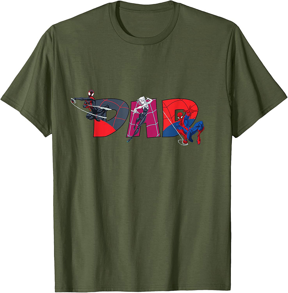Marvel Spider-Man Trio Dad Father’s Day Family Trip Birthday T-Shirt