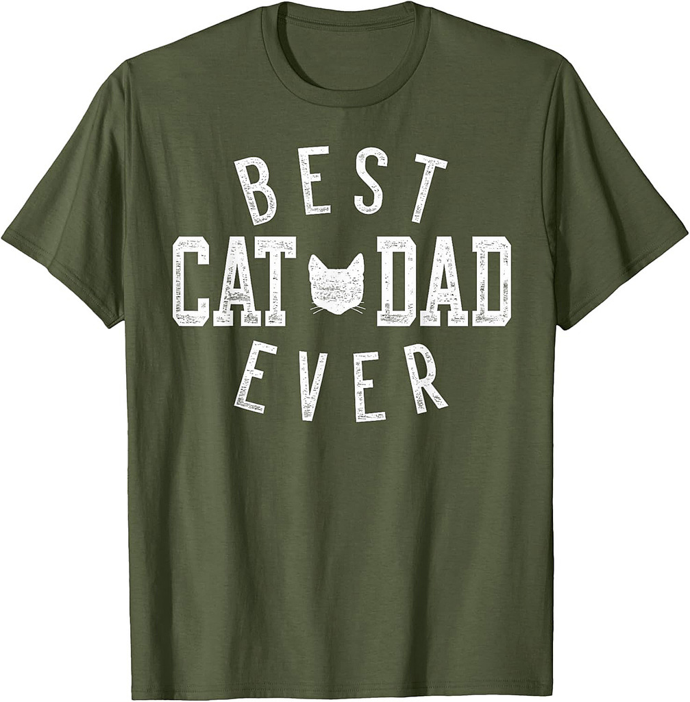 Best Cat Dad Ever Gifts for Daddy Father's Day Birthday T-Shirt
