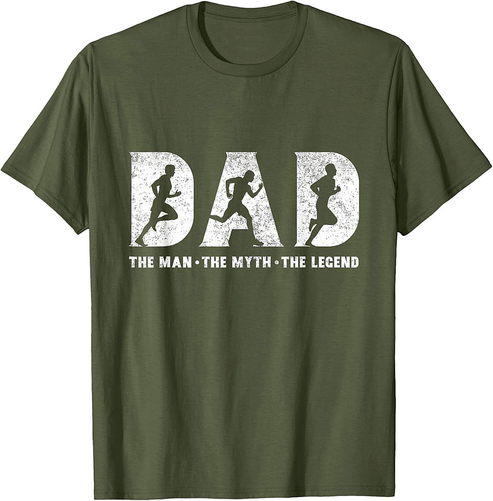 Running Dad The Man The Myth The Legend Father's Day T-Shirt
