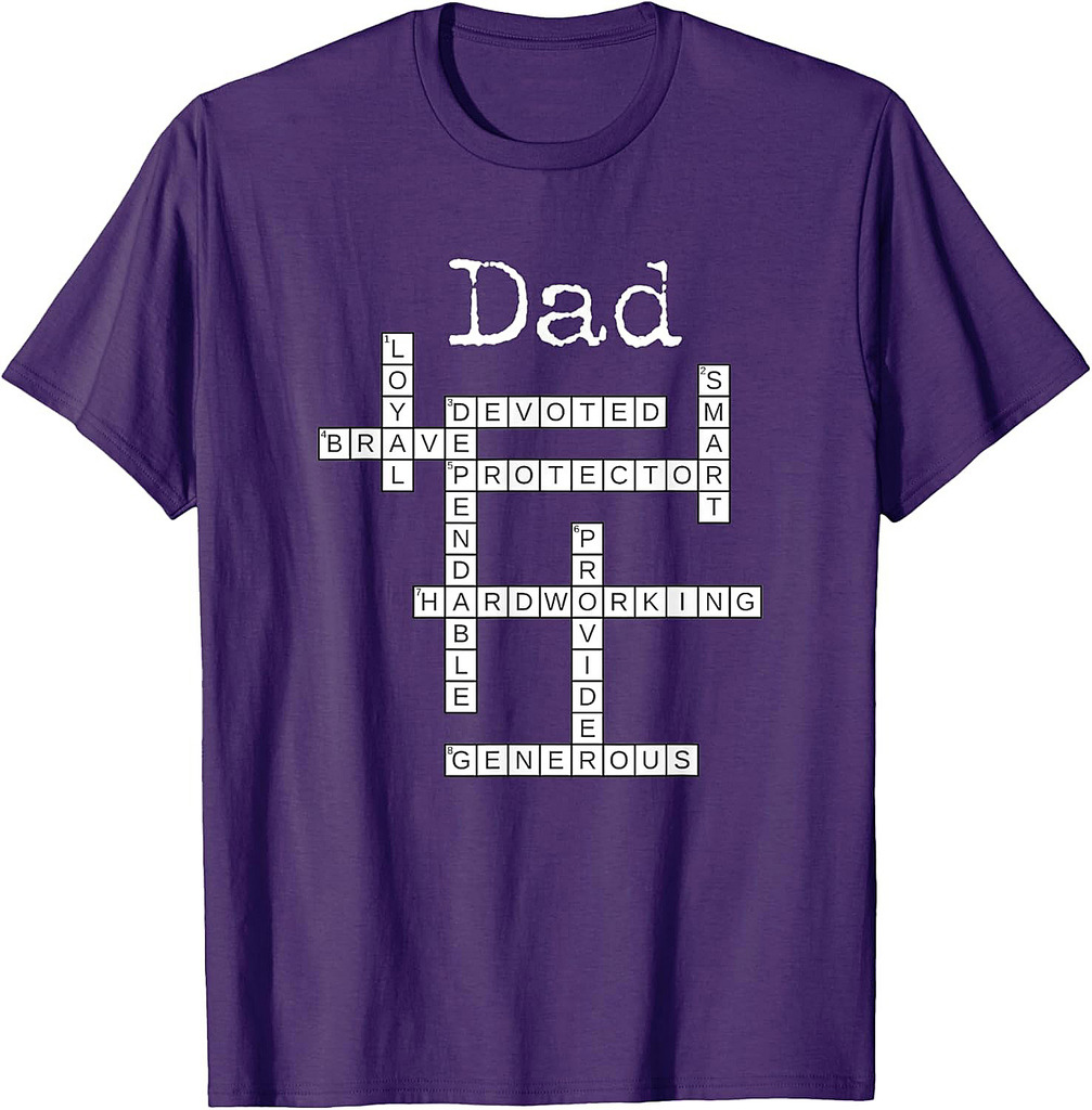Dad Crossword Puzzle / Father's Day Love Word Games Saying T-Shirt