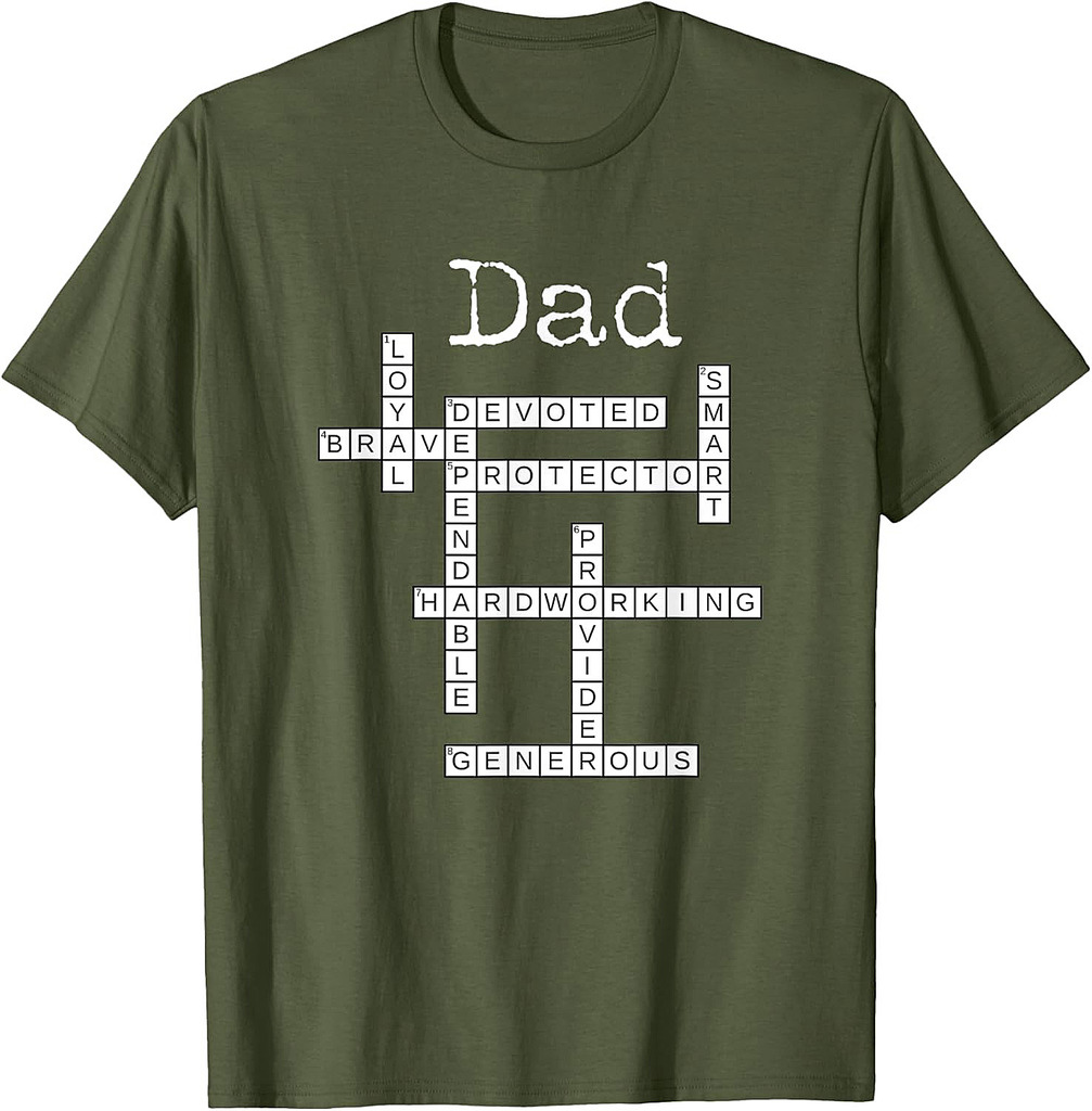 Dad Crossword Puzzle / Father's Day Love Word Games Saying T-Shirt