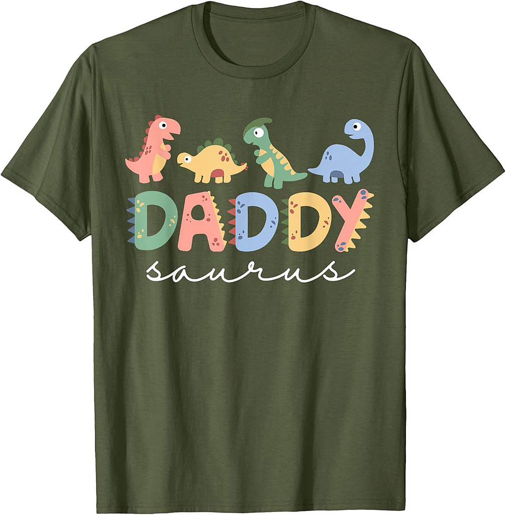 Daddysaurus T Rex Dinosaur Daddy Saurus Father's Day T-Shirt
