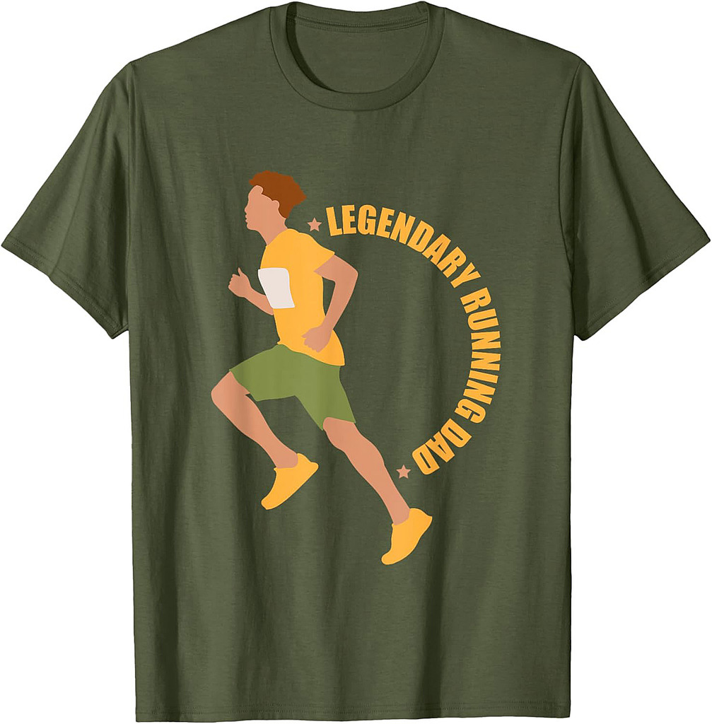 Legendary Running Dad Father Daddy Jogging Papa Father's Day T-Shirt