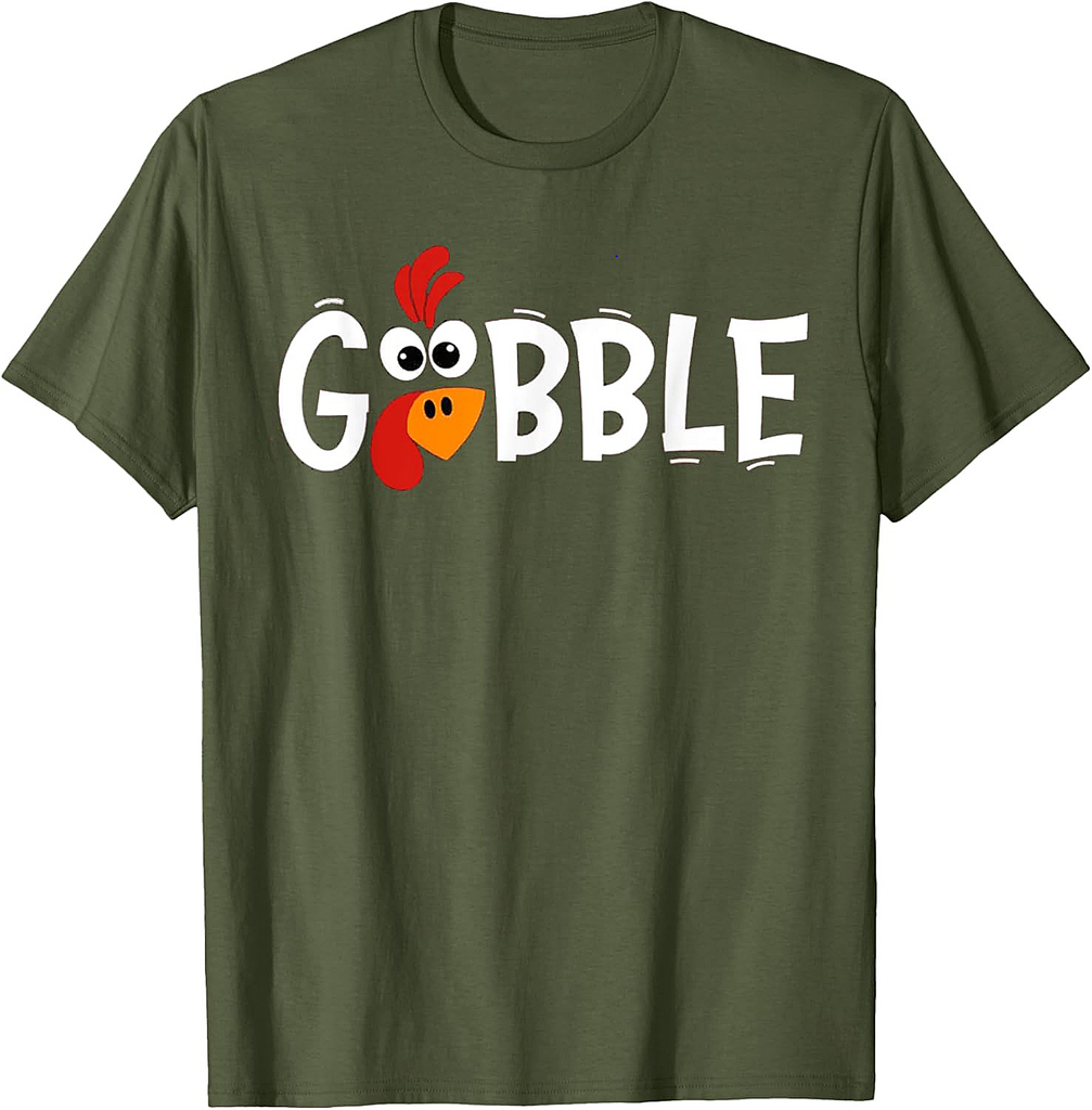 Gobble Till You Wobble Cool Turkey Thanksgiving Gobble T-Shirt