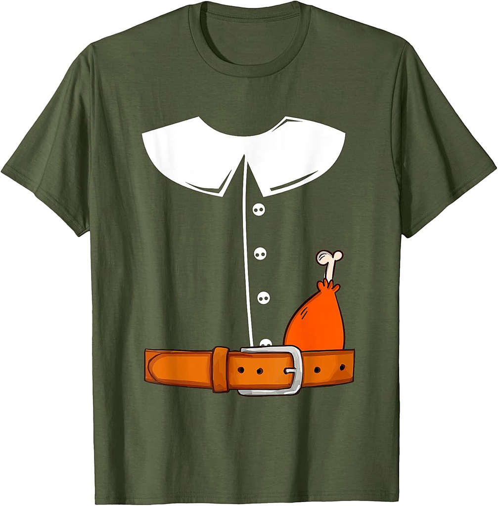 Pilgrim Costume Collar Thanksgiving Turkey Day Men Boys T-Shirt