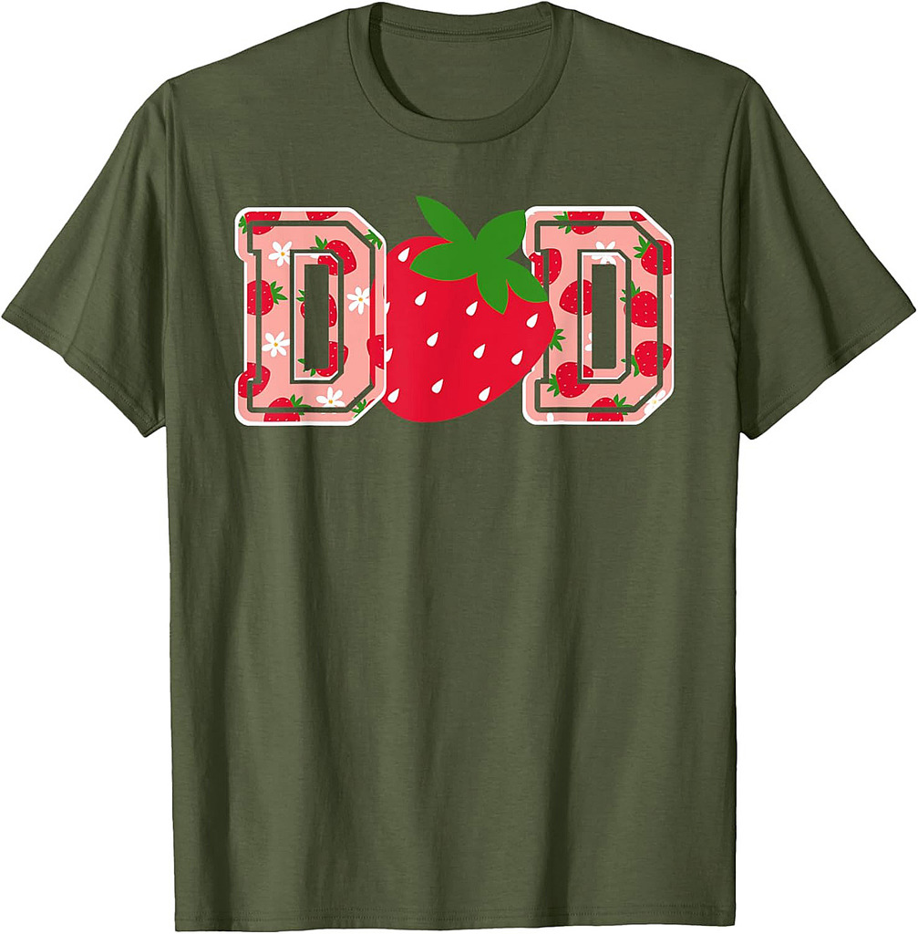 Dad Strawberry  Funny Strawberry Father's Day  T-Shirt