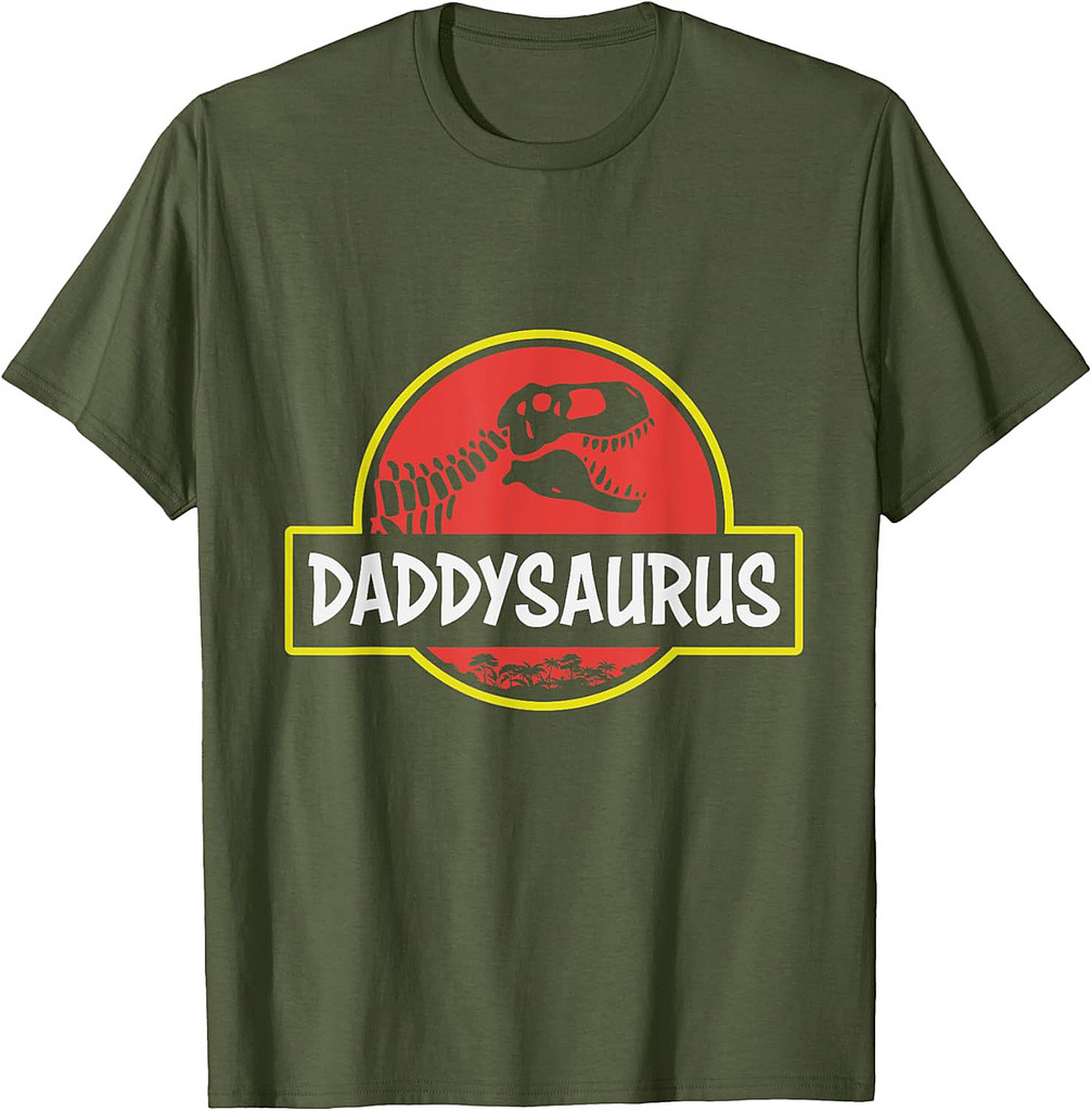 Funny Daddysaurus Rex Dinosaur Dad Jurassic Father's T-Shirt