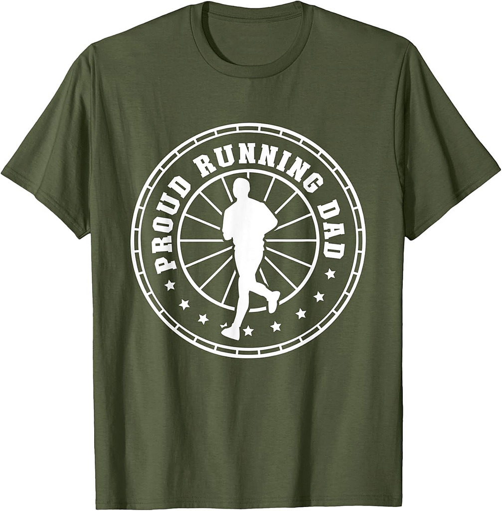 Proud Running Dad Daddy Jogging Father Papa Father's Day T-Shirt