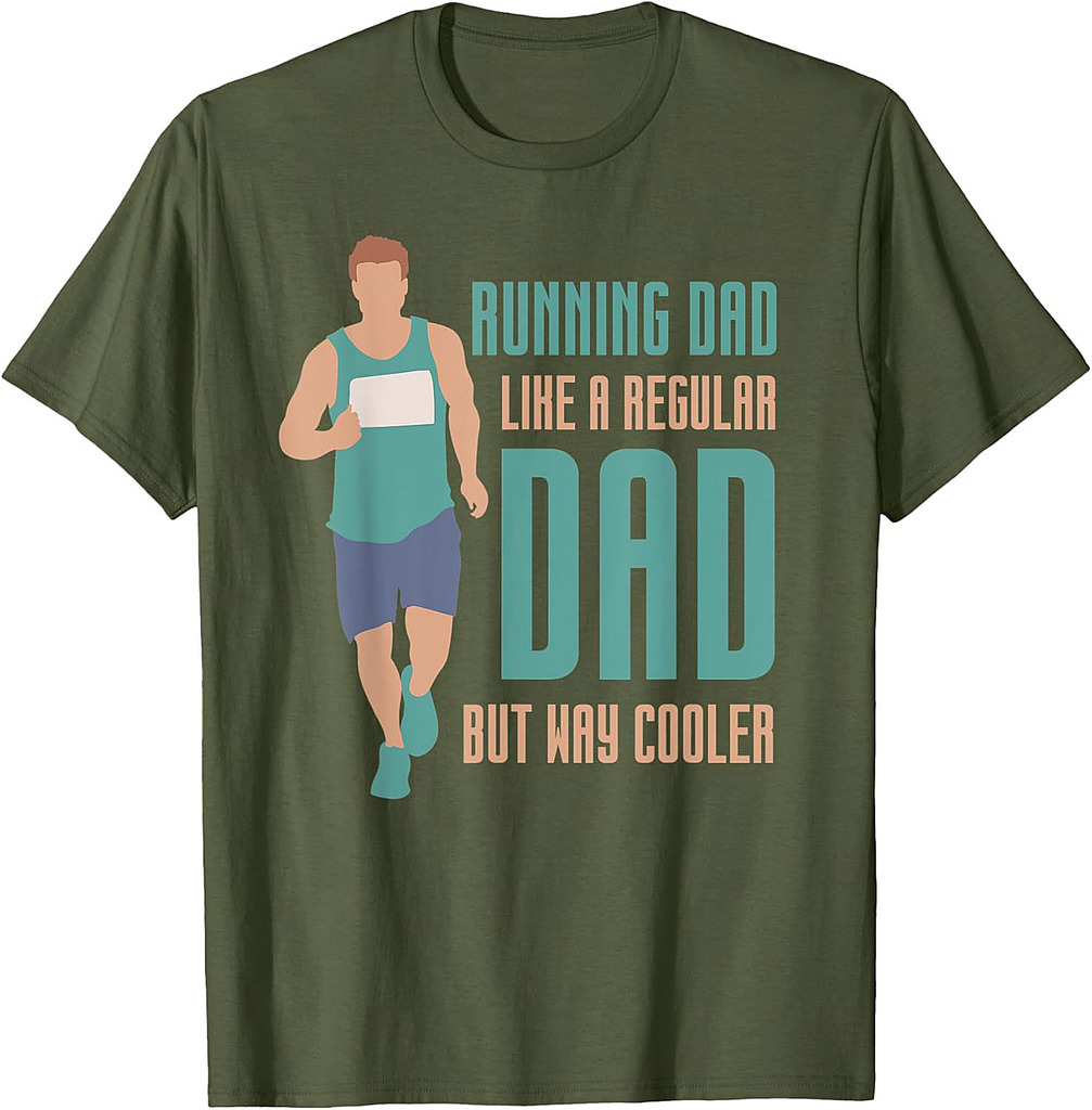 Running Dad Like A Regular Dad But Way Cooler Father Jogging T-Shirt