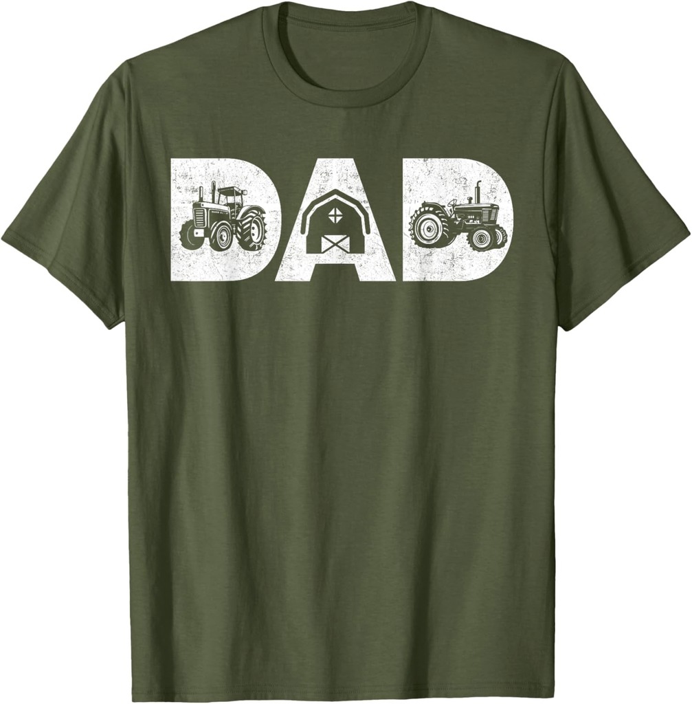 Mens Vintage Farming Father Farm Lover Farmer Daddy Tractor Dad T-Shirt