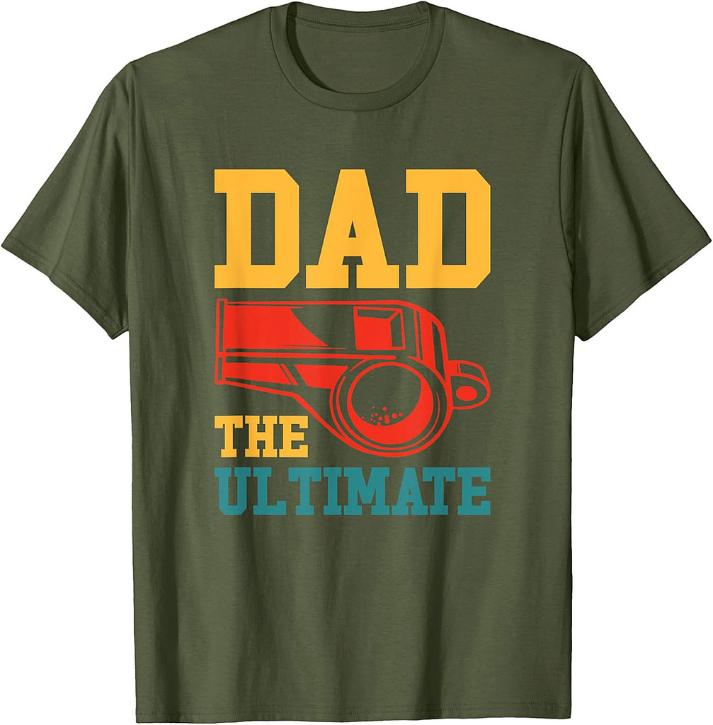 Fathers Day Sports Dad Ultimate Baseball Football Coach T-Shirt