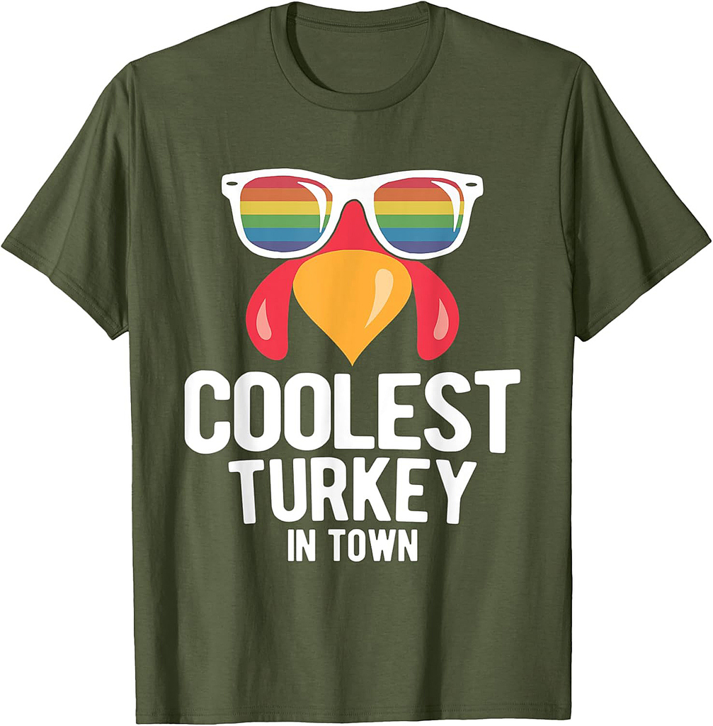 Coolest Turkey In Town Thanksgiving T-Shirt