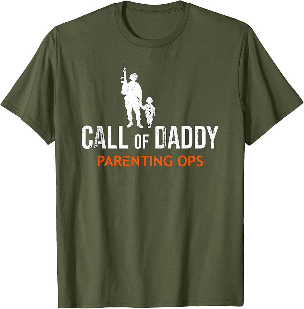 Mens Gamer Dad Call of Daddy Parenting Ops Father's Day T-Shirt