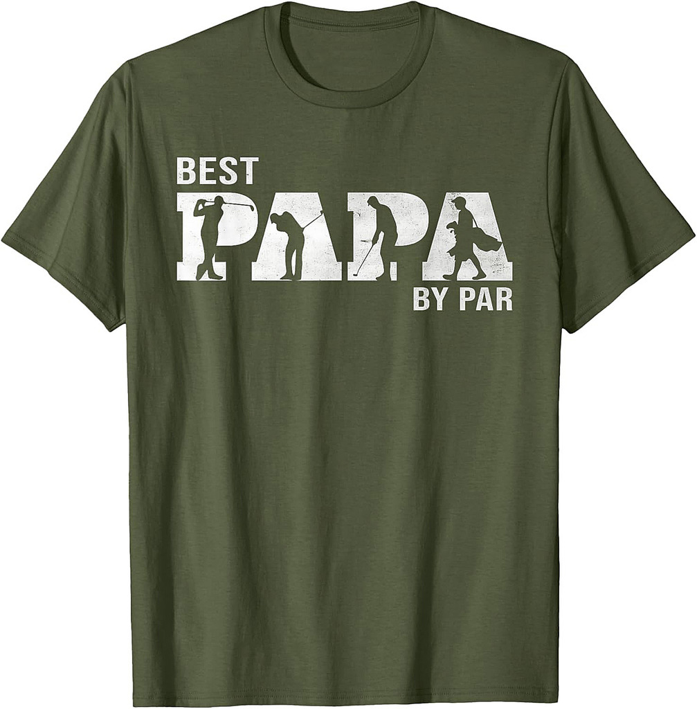 Funny Best Papa By Par Golf Grandpa Father's Day T-Shirt