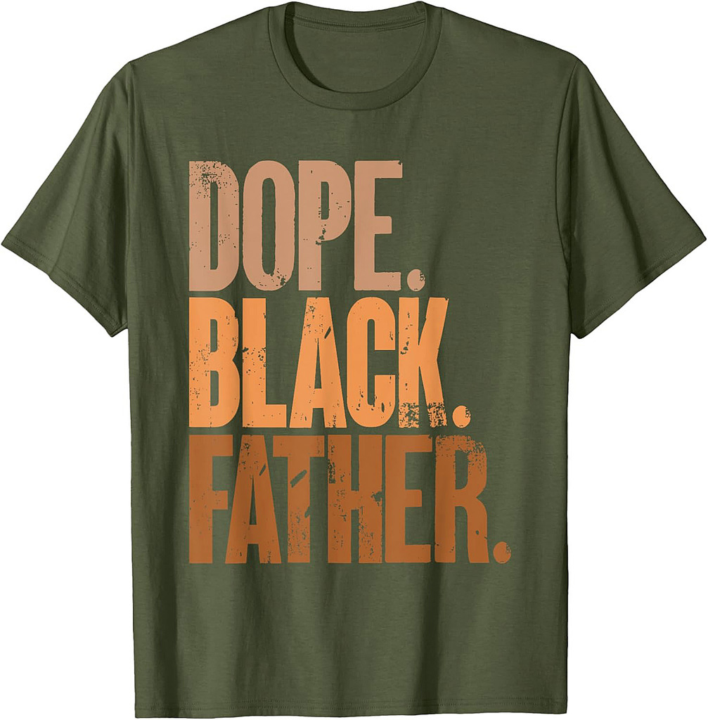 Black Dad Dope Black Father Fathers Day T-Shirt