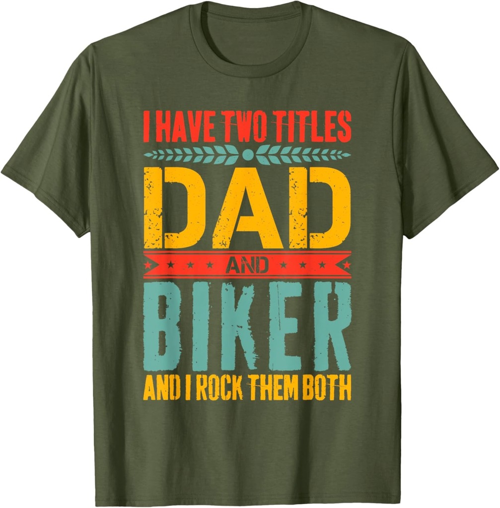 Biker Dad Motorcycle Design Father Day For Rider Dad T-Shirt
