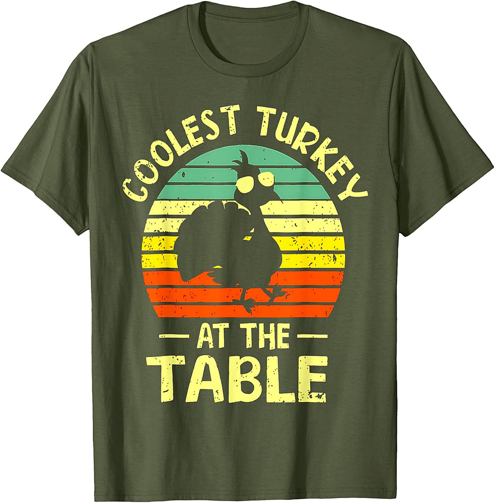 Thanksgiving Toddler Coolest Turkey At The Table Dinner 01 T-Shirt