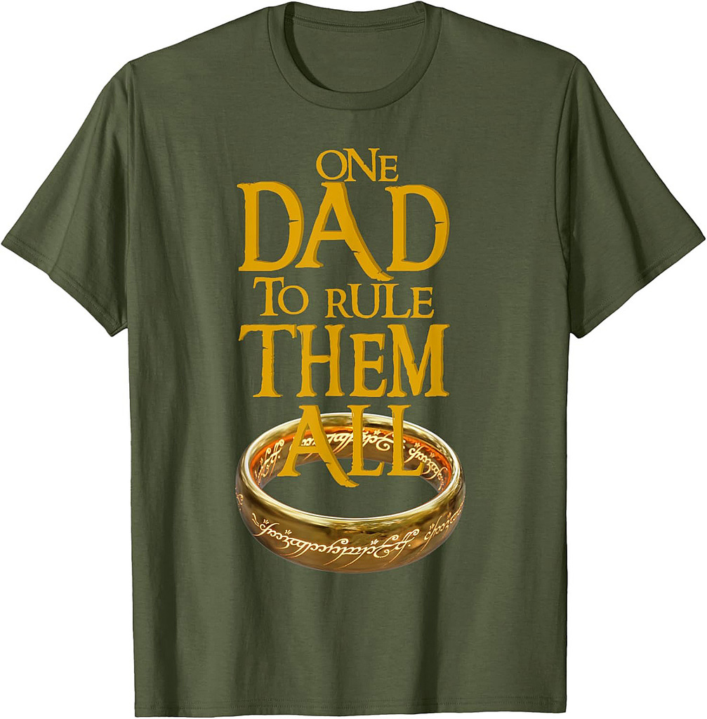 One Dad to Rule Them All Nerd Dad Father's Day Gift Tee T-Shirt