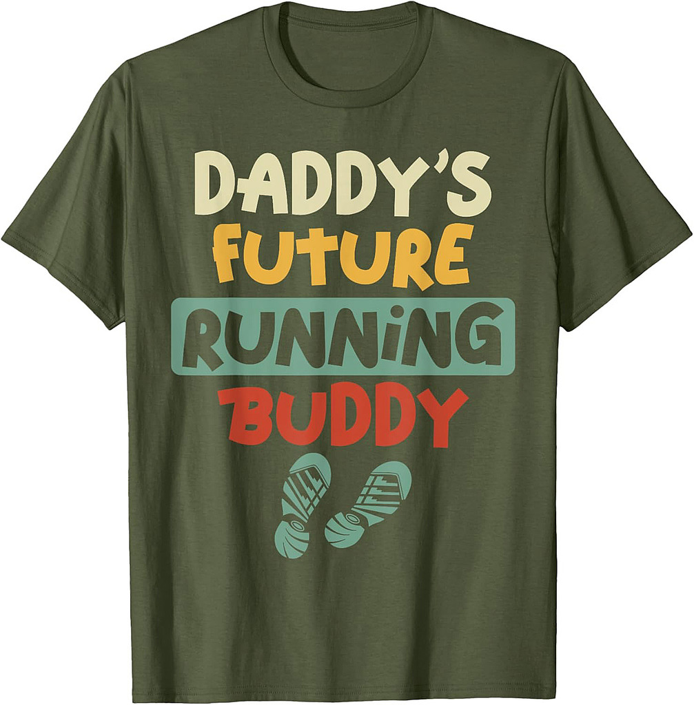 Running Runner Half Marathon Dad Father Son Daughter Daddy's T-Shirt