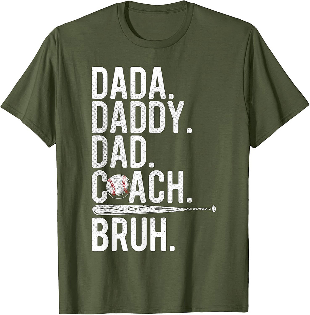 Vintage Baseball Coach Dad Fathers Day Funny Family Humor T-Shirt