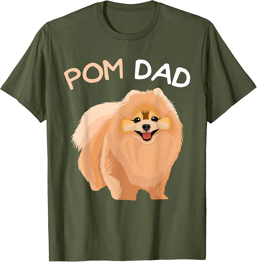 Pomeranian Pom Dad Dog Father T-Shirt