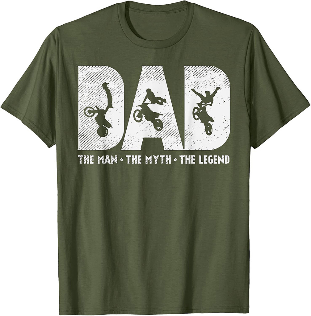 Motocross Dad Man Myth Legend Dirt Bike Motorcycle Race Father Gift T-Shirt