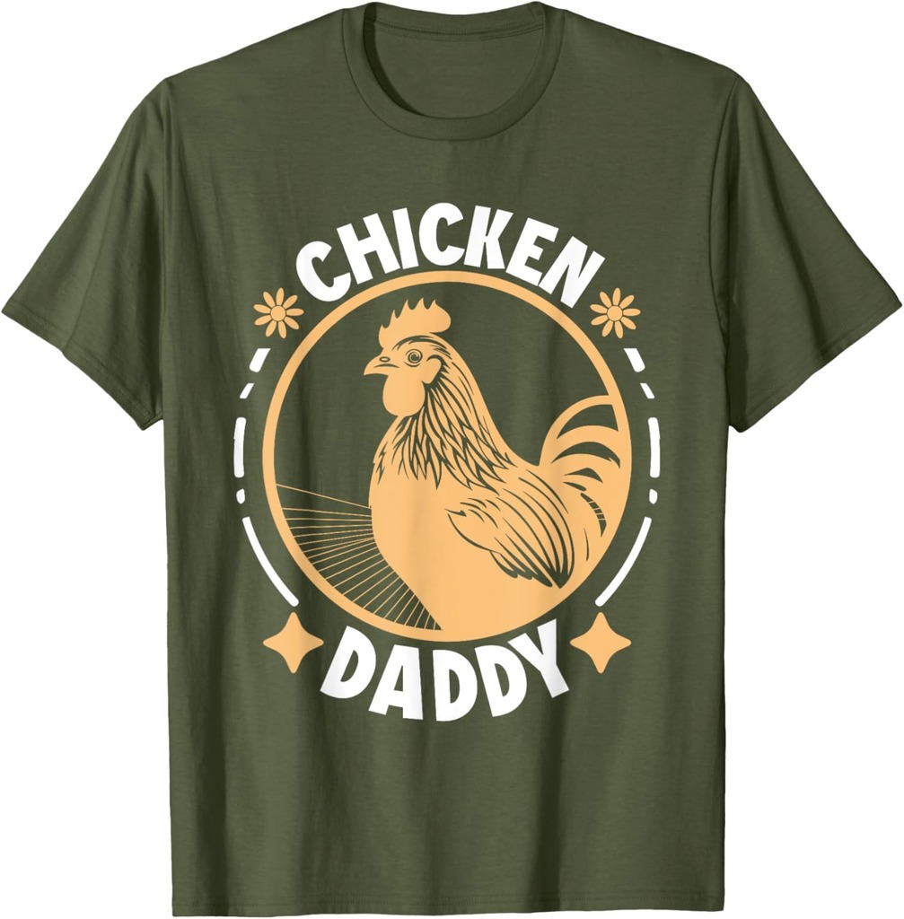 Chicken Daddy Vintage Rooster For Dad Farmer Fathers Day T-Shirt