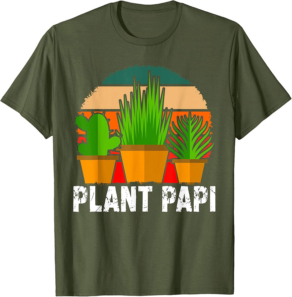 Plant Papi Daddy Father Gardener Gardening Father’s Day T-Shirt