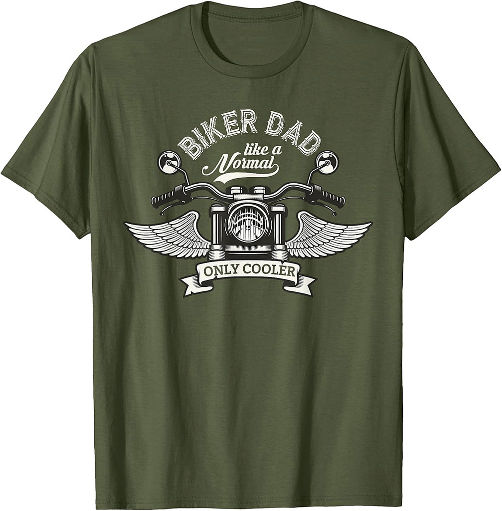 Biker Dad Motorcycle Father's Day Design for Fathers Dad T-Shirt