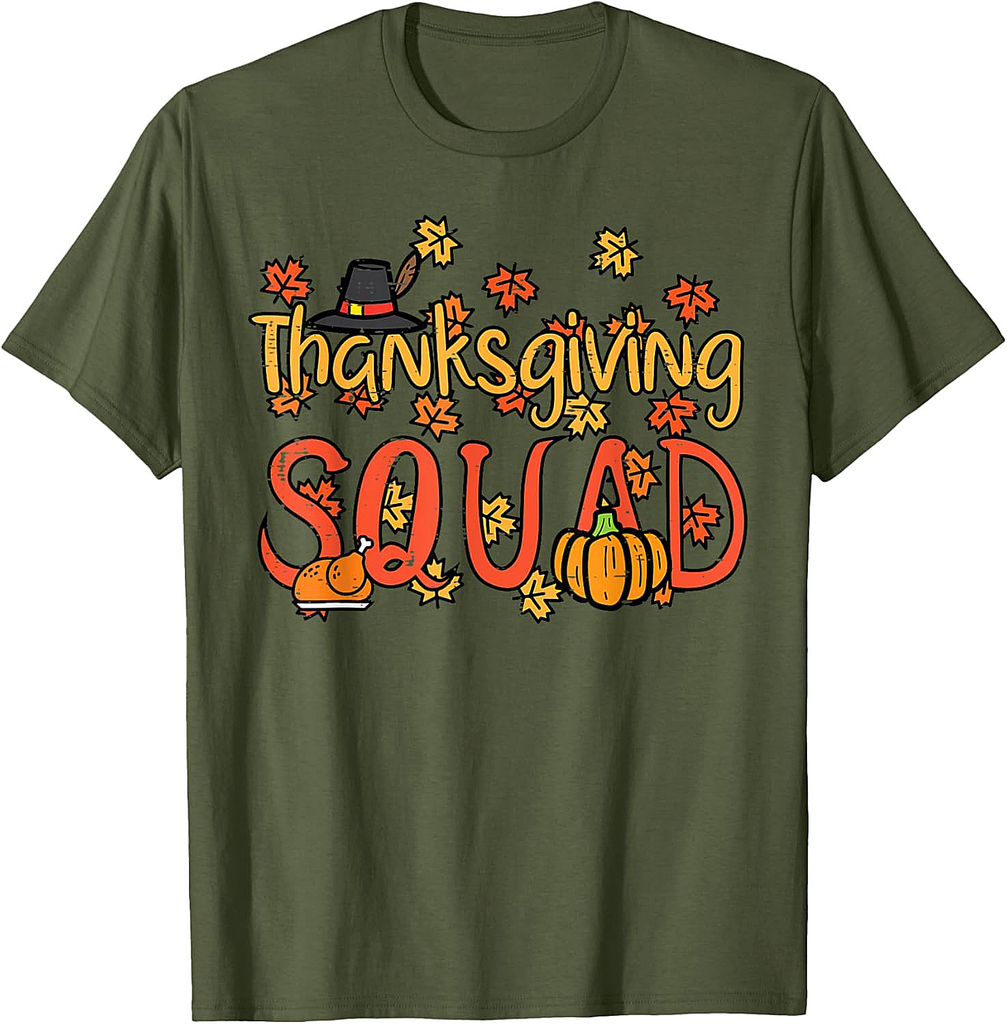 Thanksgiving Squad Turkey Day Fall Matching Women Men T-Shirt