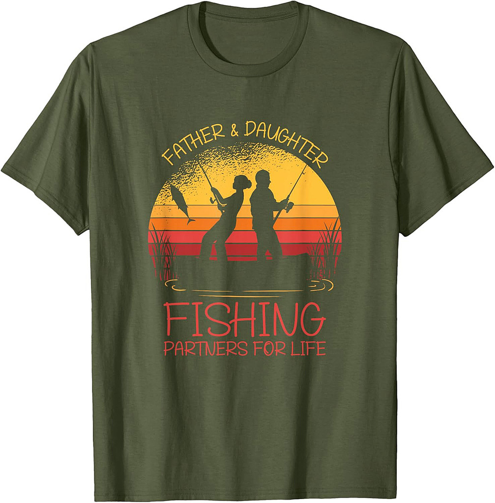 Father & Daughter Fishing Partner For Life Best Father's Day T-Shirt