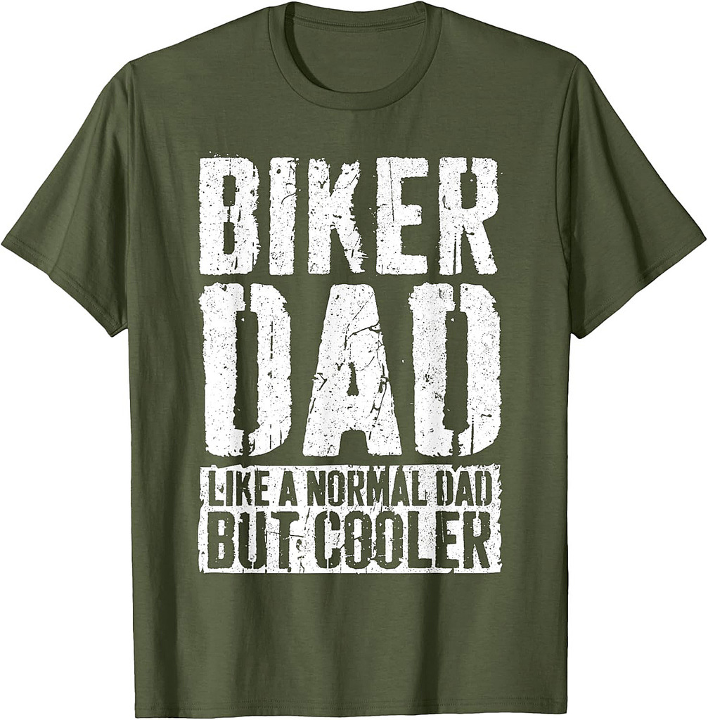 Biker Dad Shirt Men Fathers Day Biker Dad T-Shirt