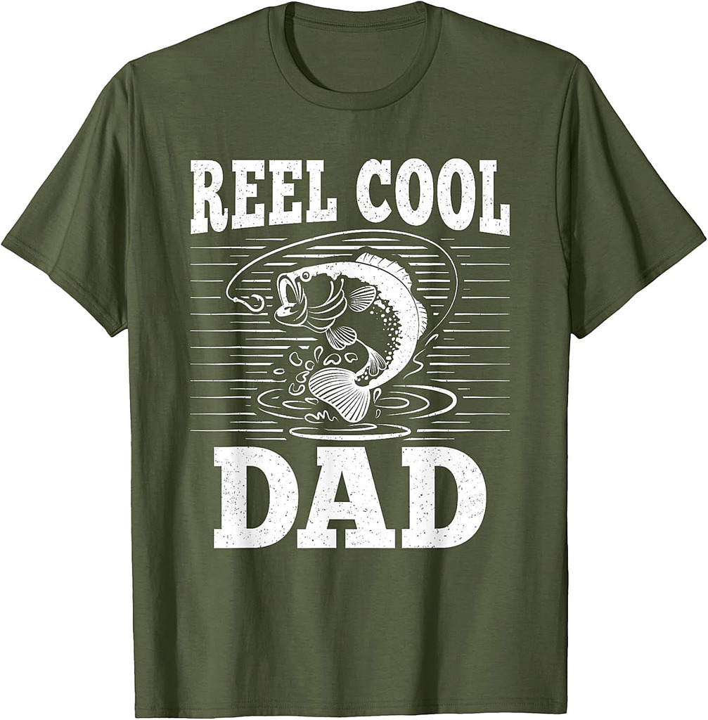 Reel Cool Dad Funny Fishing Men Father T-Shirt