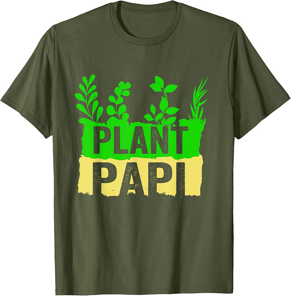 Plant Papi Daddy Father Gardener Gardening Father’s Day T-Shirt