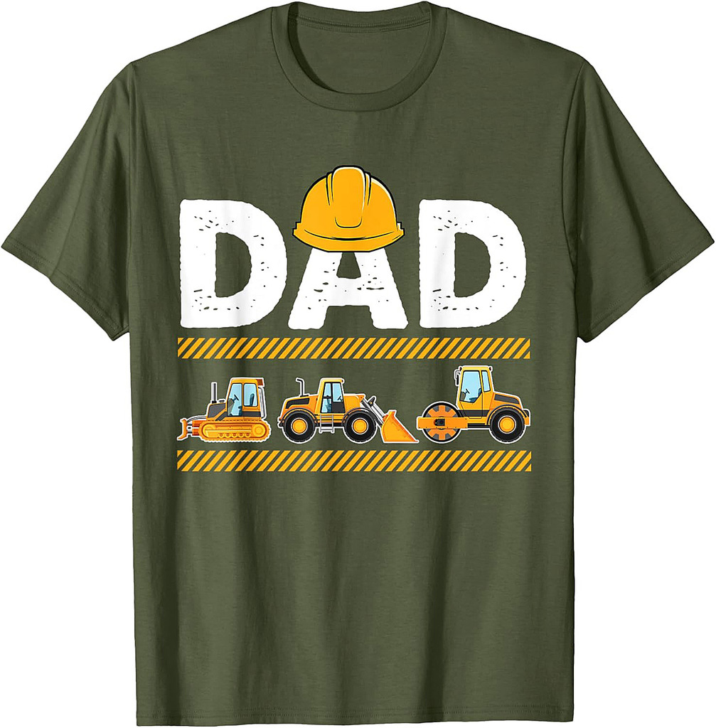 Funny Dad Construction Excavator Father's Day T-Shirt