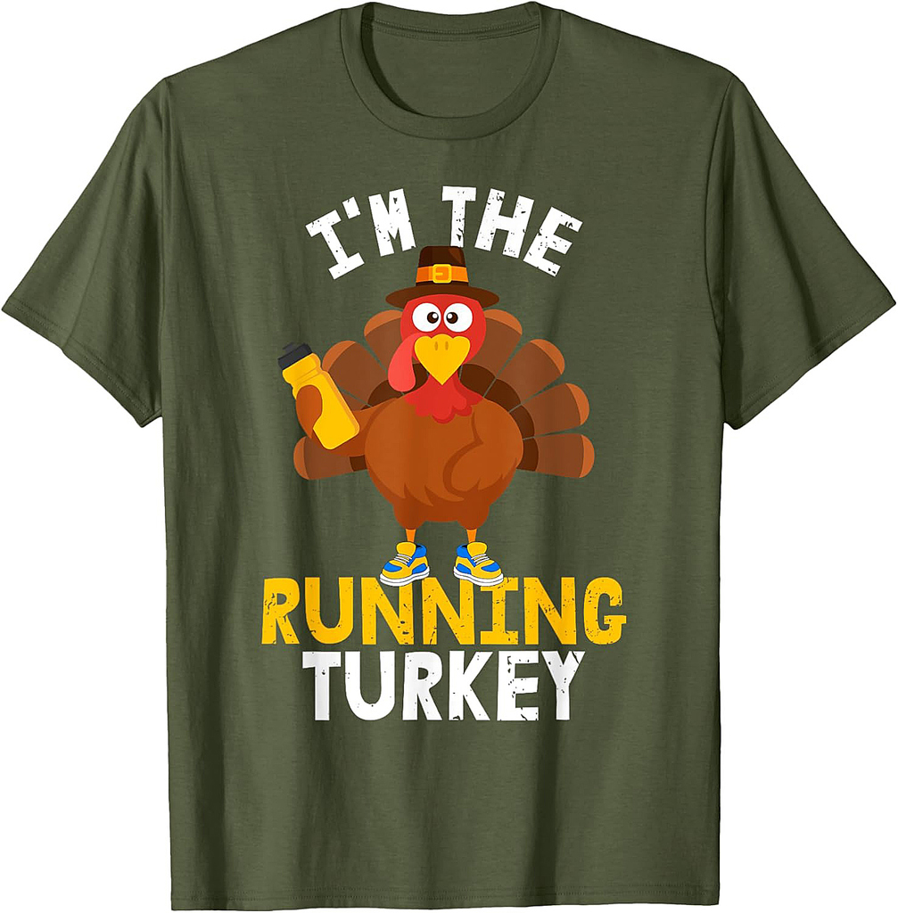 Funny I'm the Running Turkey Runner Thanksgiving 2025 T-Shirt