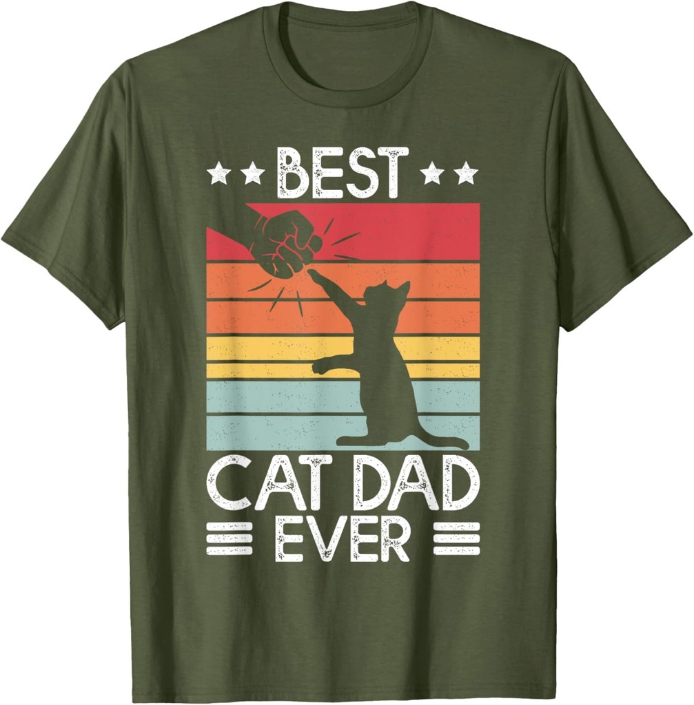 Cat Dad Shirt Best Cat Dad Ever Funny Dad T-Shirt