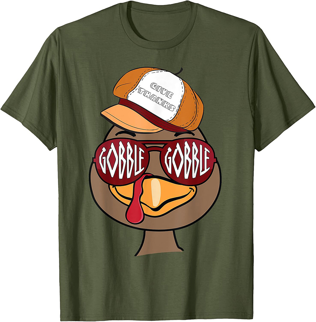 Thanksgiving Gobble Gobble Turkey Trot Pilgrim Give Thanks T-Shirt