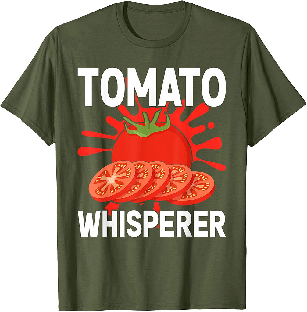 Tomato Whisperer Fathers Day Gardening Dad-dy Dada Gardener T-Shirt