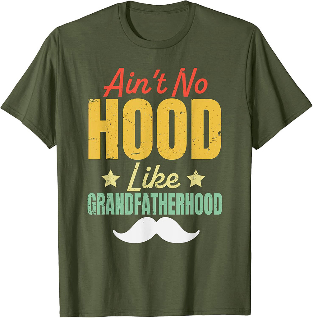 Grandpa & Son Ain't No Hood Like Grandfathehood Father's Day T-Shirt