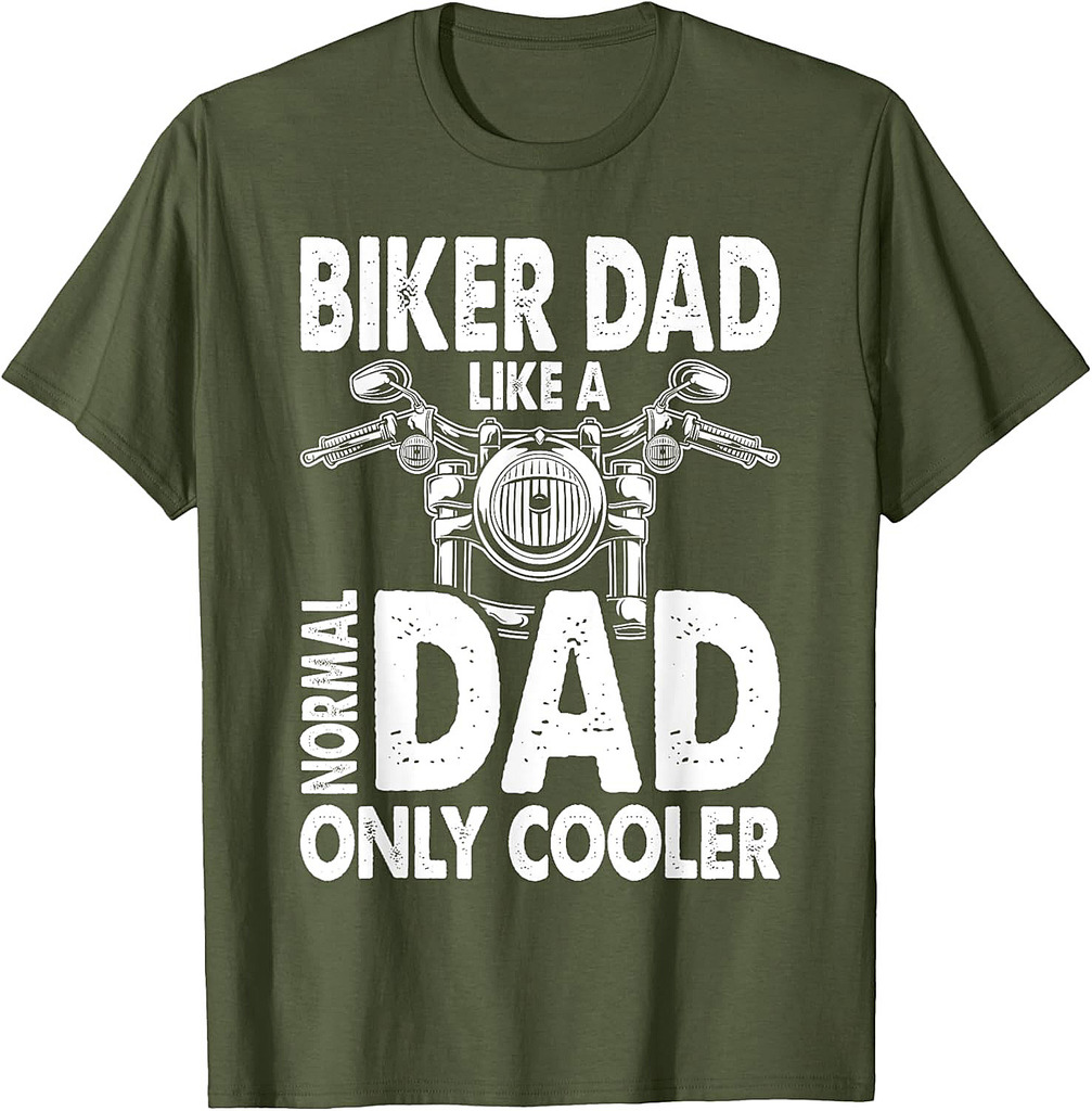 Biker Dad Motorcycle Father's Day Design for Fathers T-Shirt