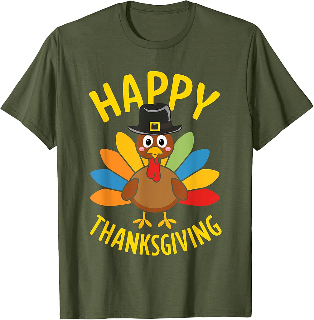 Happy Thanksgiving T Shirt Men Women Family Turkey Day T-Shirt